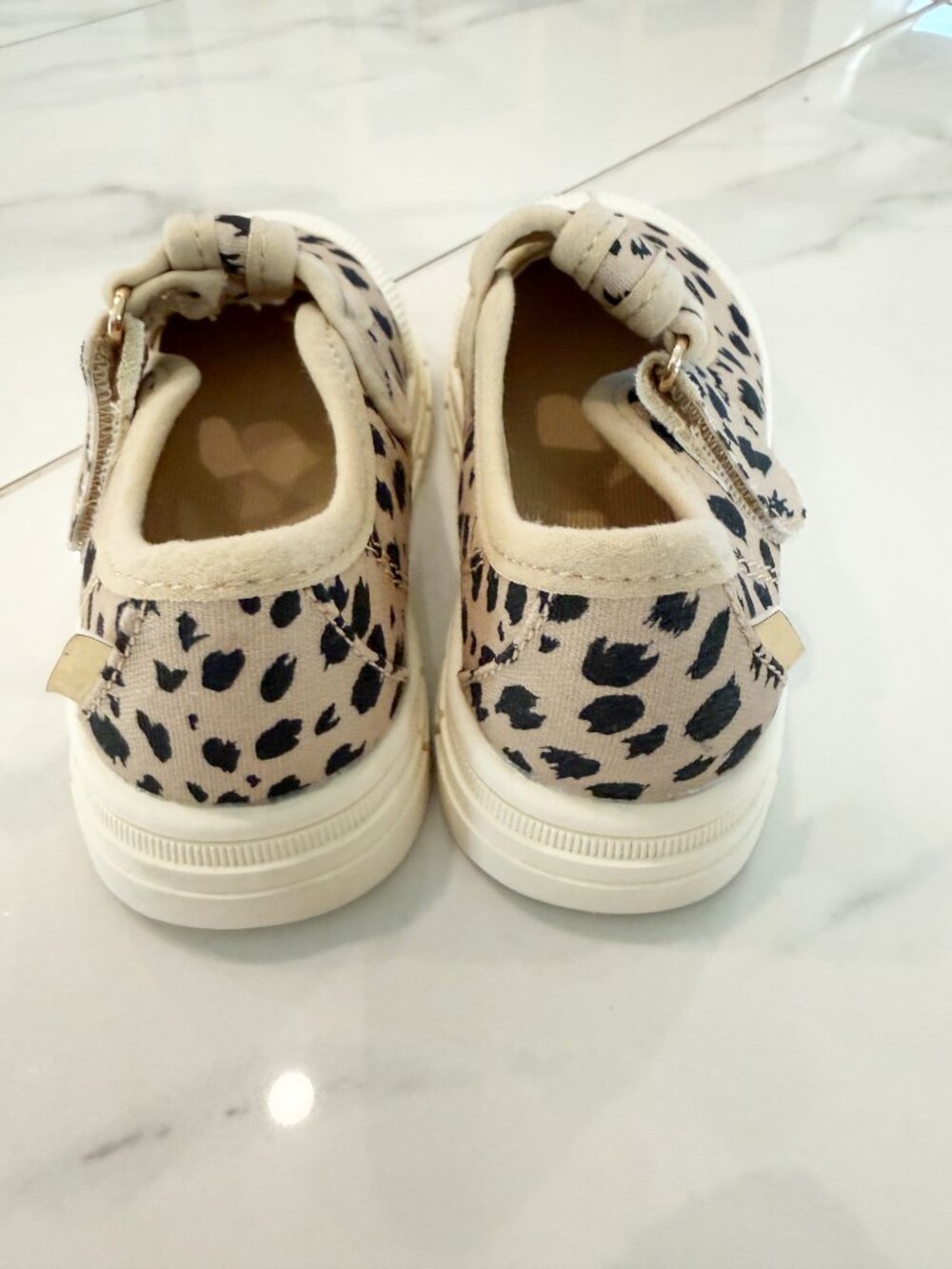 Wonder Nation Baby Girls 7 Mary Jane Chunky Strap Casual Shoes Animal Print - Picture 5 of 9